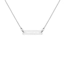 CIAJ Engraved Silver Bar Chain Necklace