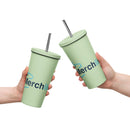 Vaso térmico con pajita de Merchlink