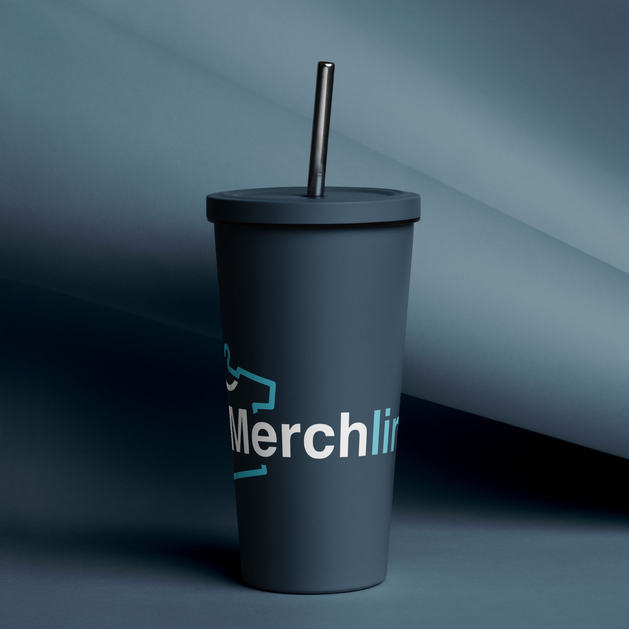 Vaso térmico con pajita de Merchlink