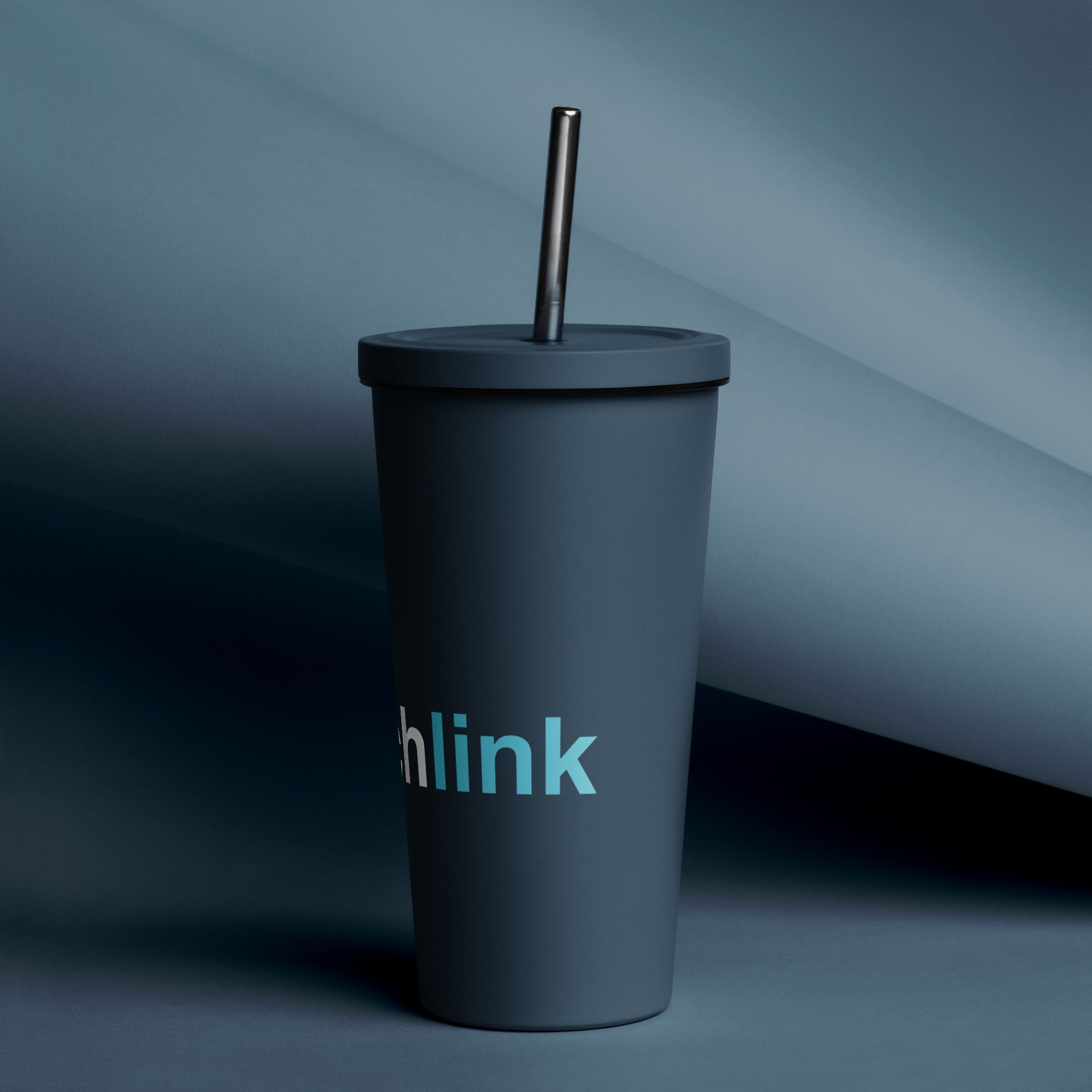 Vaso térmico con pajita de Merchlink