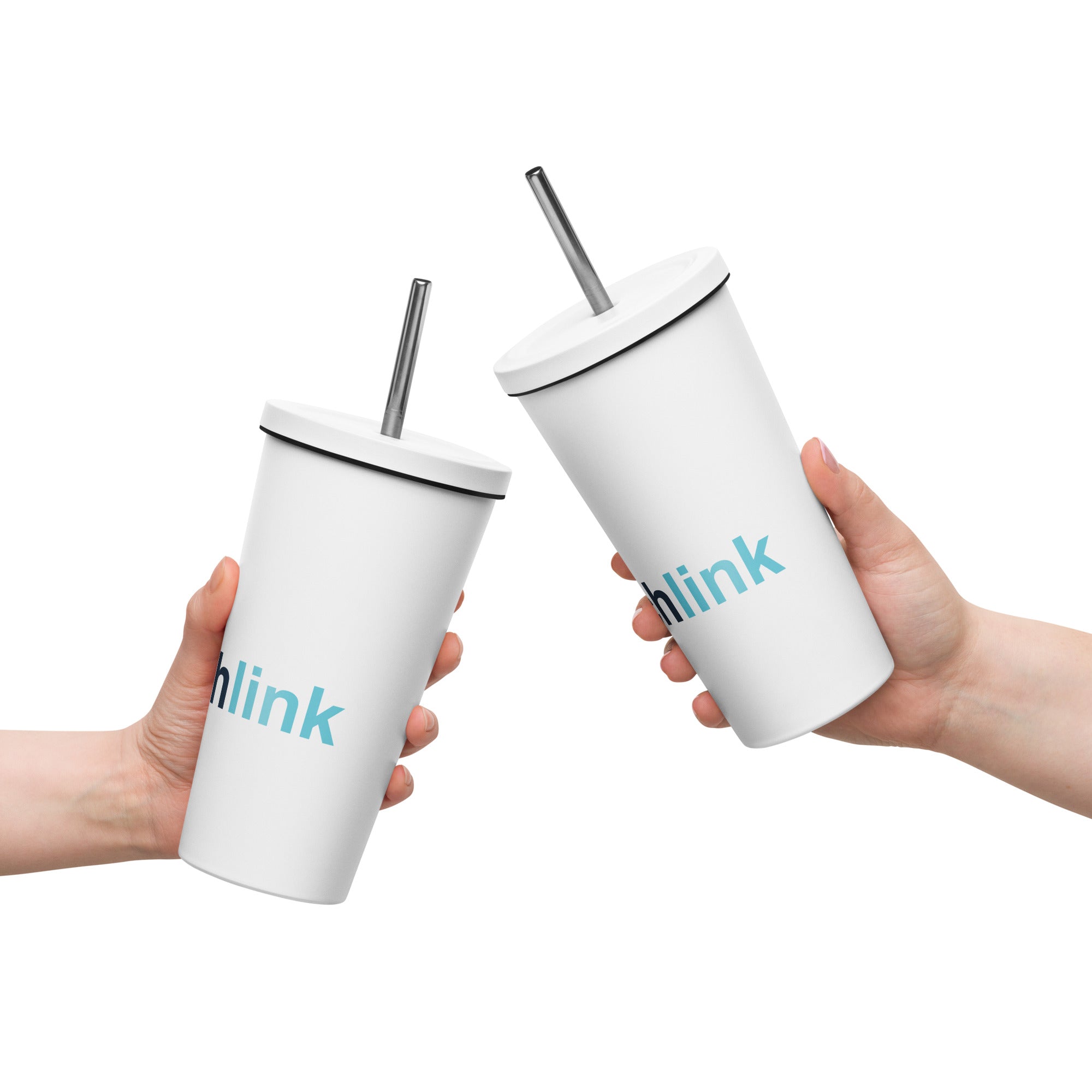 Vaso térmico con pajita de Merchlink