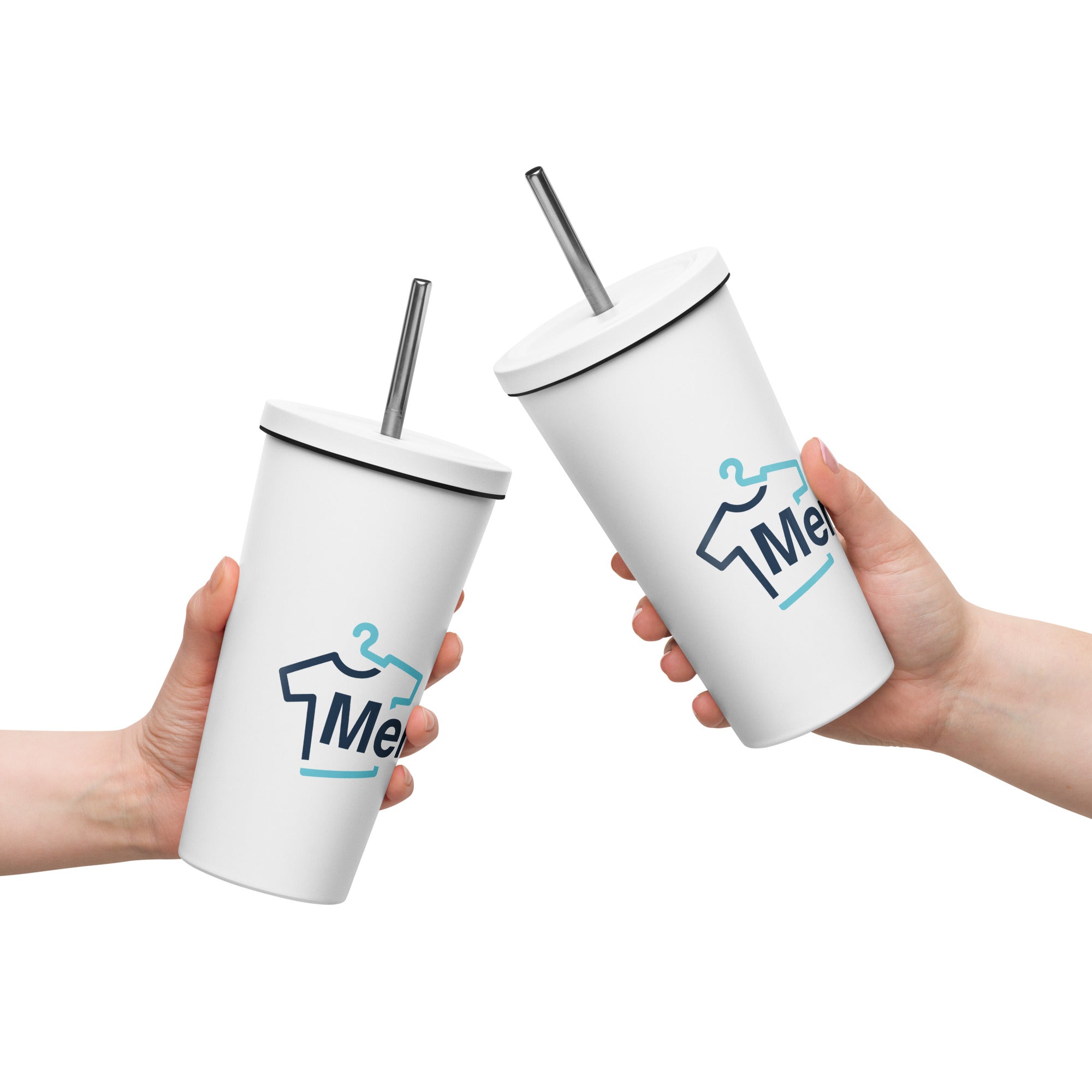 Vaso térmico con pajita de Merchlink