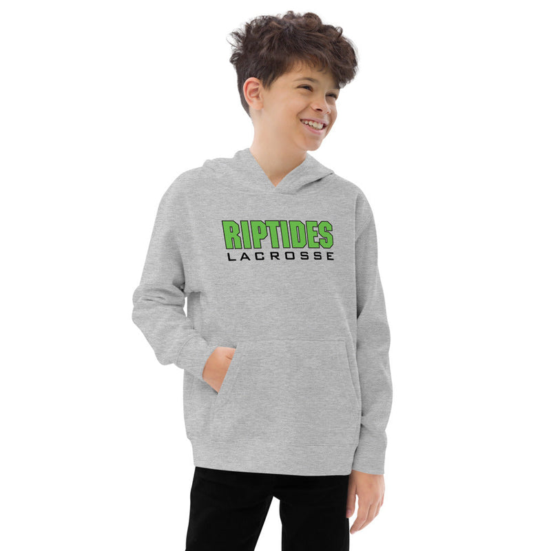 Margate Riptides Lacrosse Kids fleece hoodie w/personalization - Grey