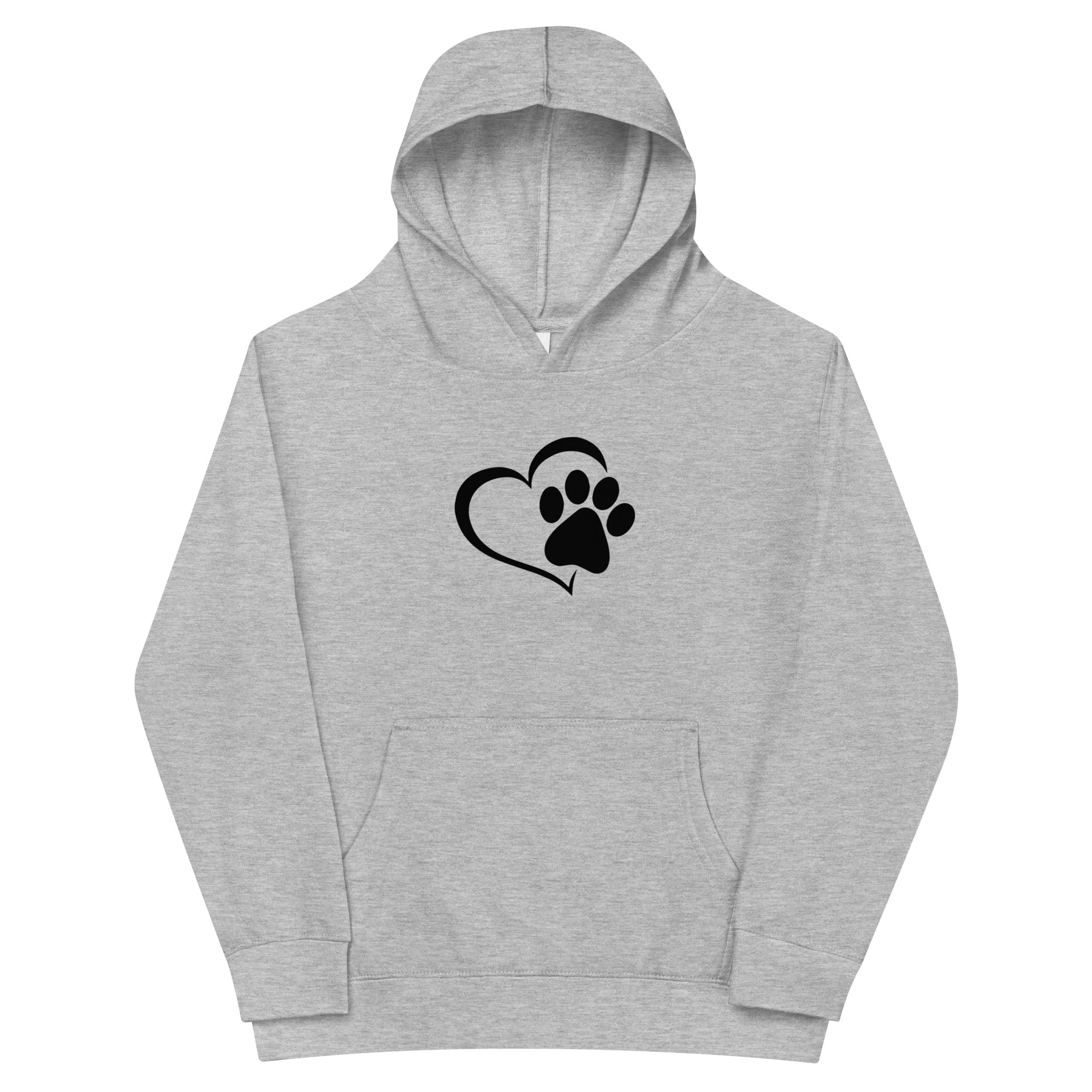 Dog Paws Kids fleece hoodie (Back Print)