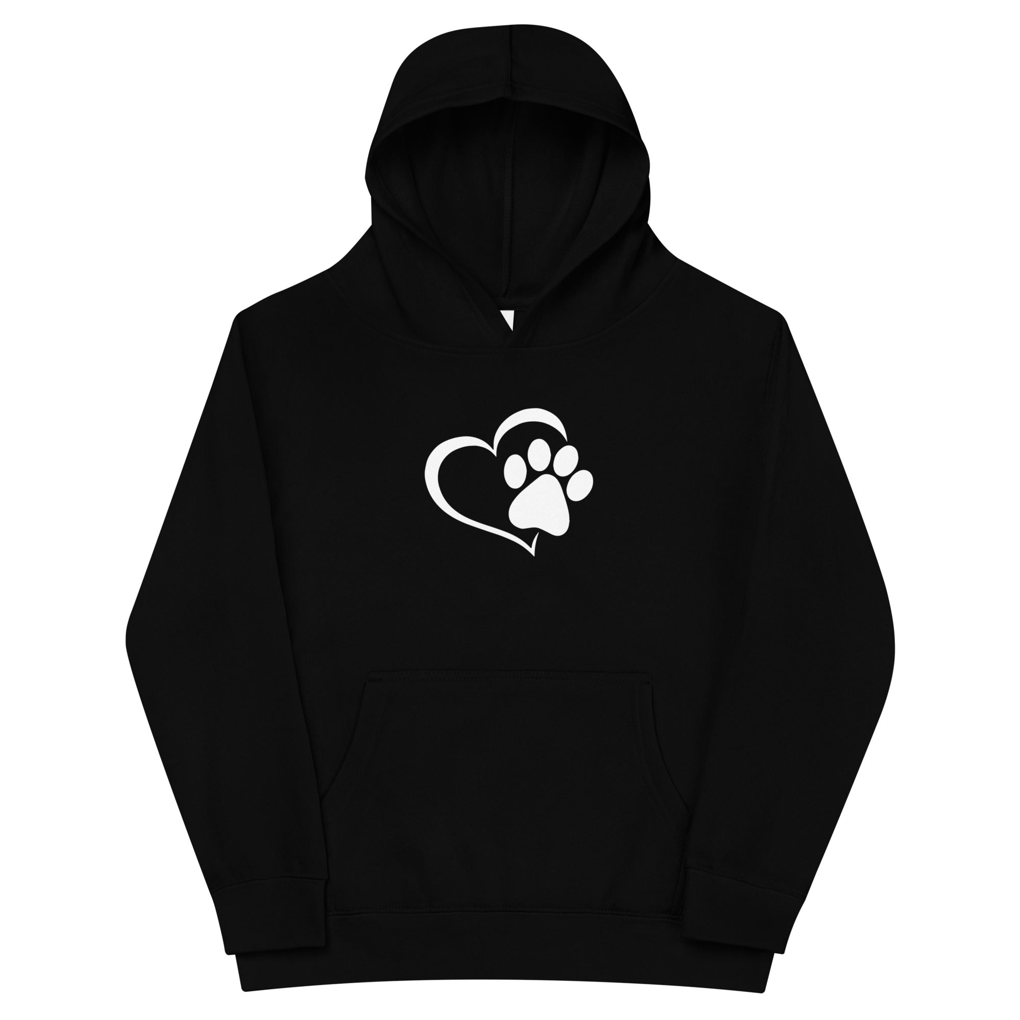 Dog Paws Kids fleece hoodie (Back Print)
