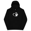 Sudadera con capucha de polar para niños Dog Paws (estampado en la espalda)