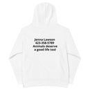 Sudadera con capucha de polar para niños Dog Paws (estampado en la espalda)