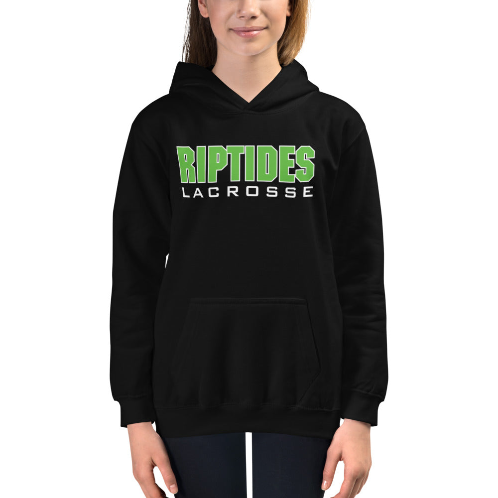 Margate Riptides Lacrosse Kids Hoodie w/personalization - Black