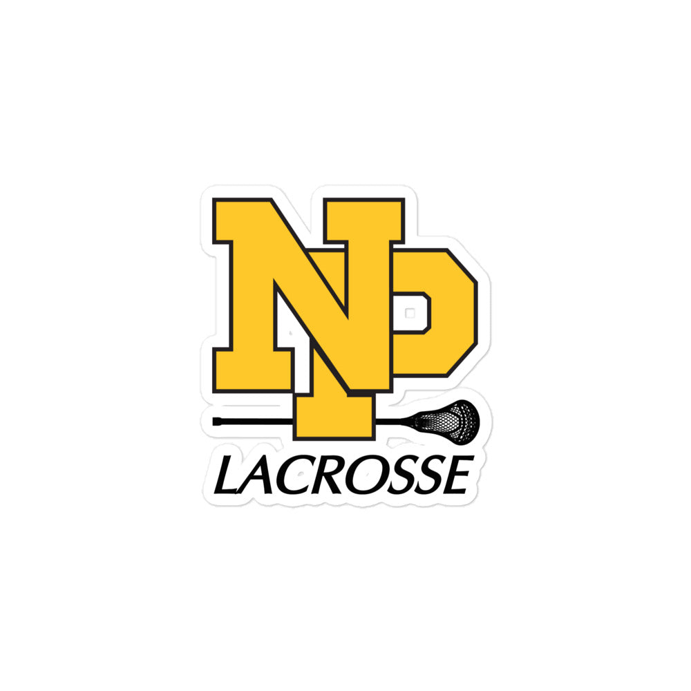 NPHS Lacrosse Bubble-free stickers
