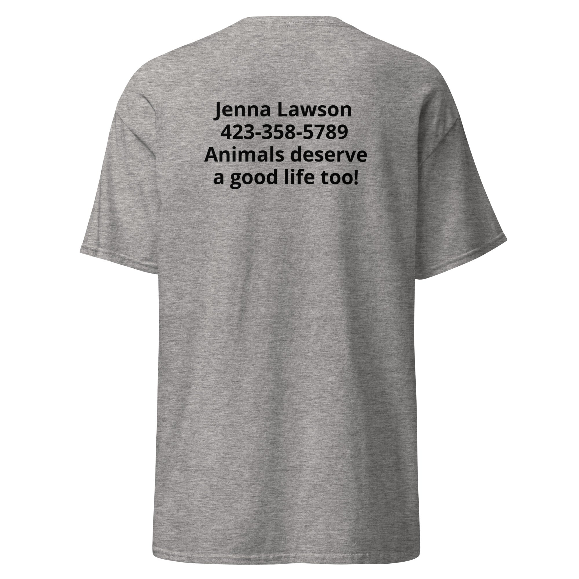 Dog Paws Men's classic tee (Back Print)