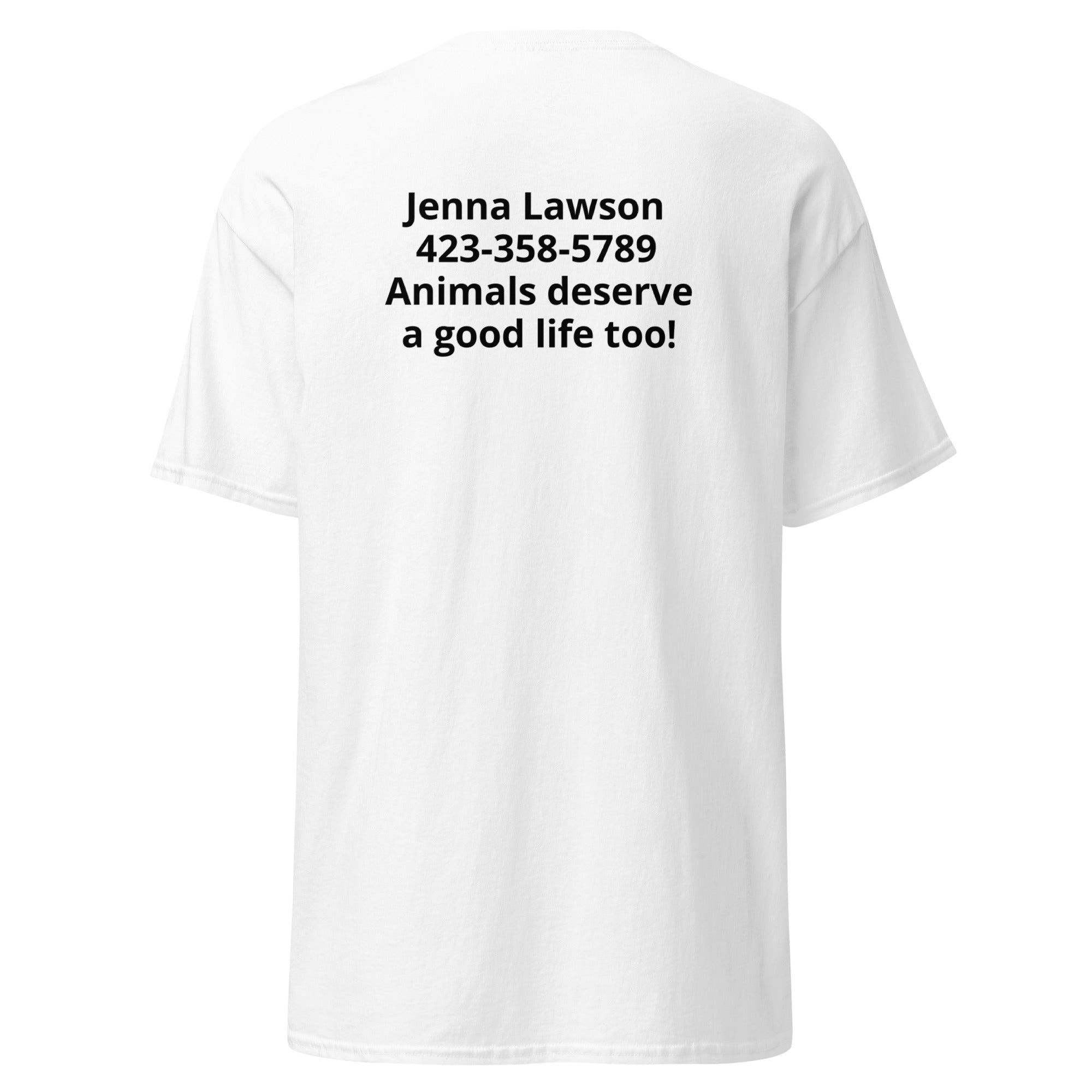 Dog Paws Men's classic tee (Back Print)