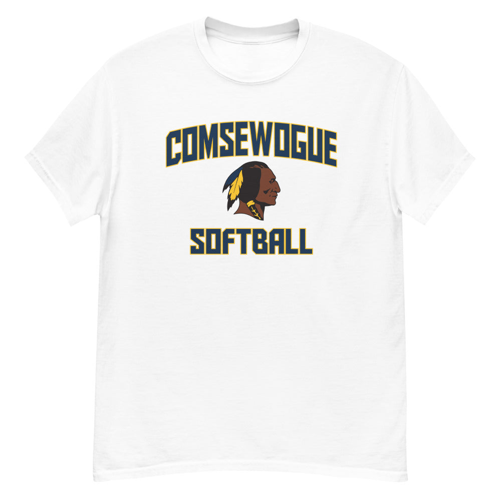 Comsewogue Softball White Men's heavyweight tee