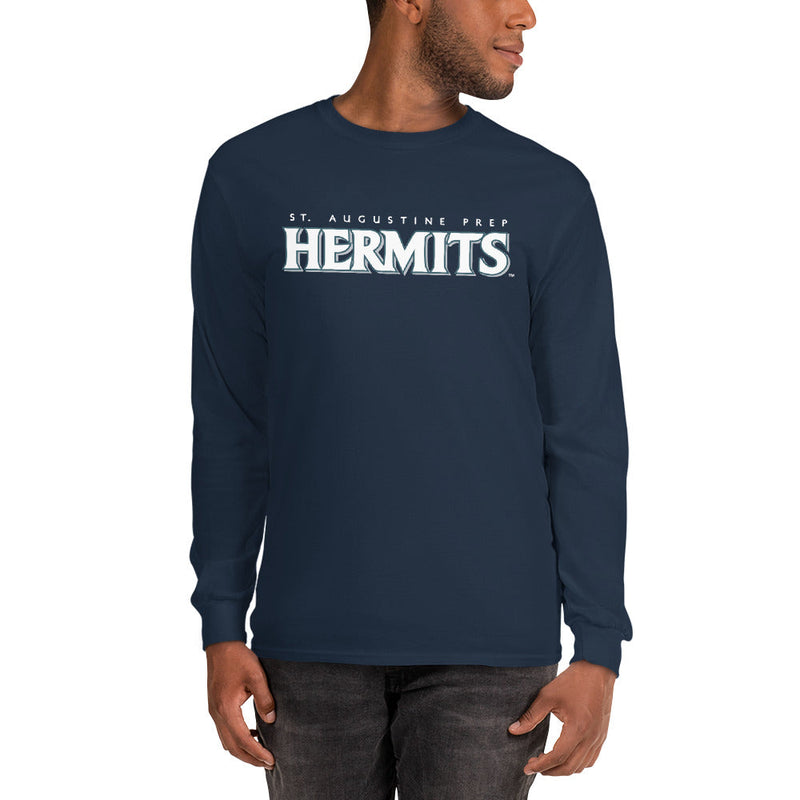 Hermits Alumni Men’s Long Sleeve Shirt-Navy