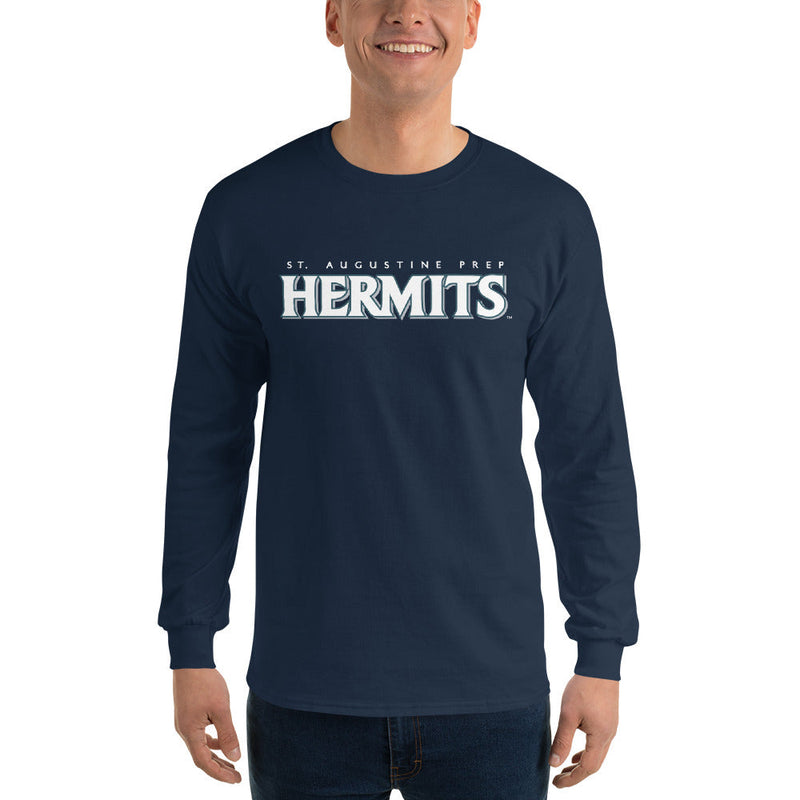 Hermits Alumni Men’s Long Sleeve Shirt-Navy