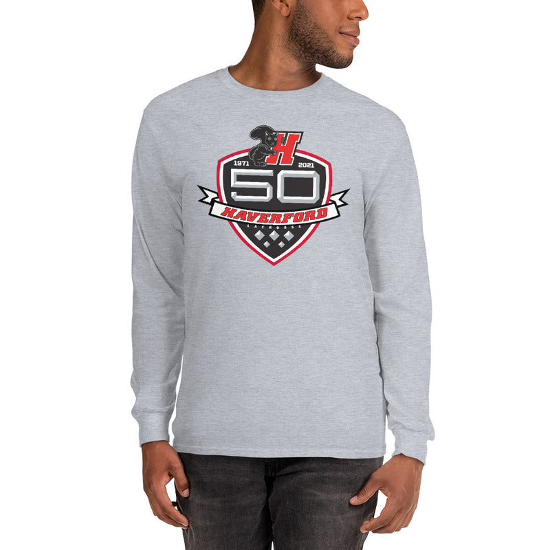 Haverford Men’s Lacrosse Long Sleeve Shirt-grey50years