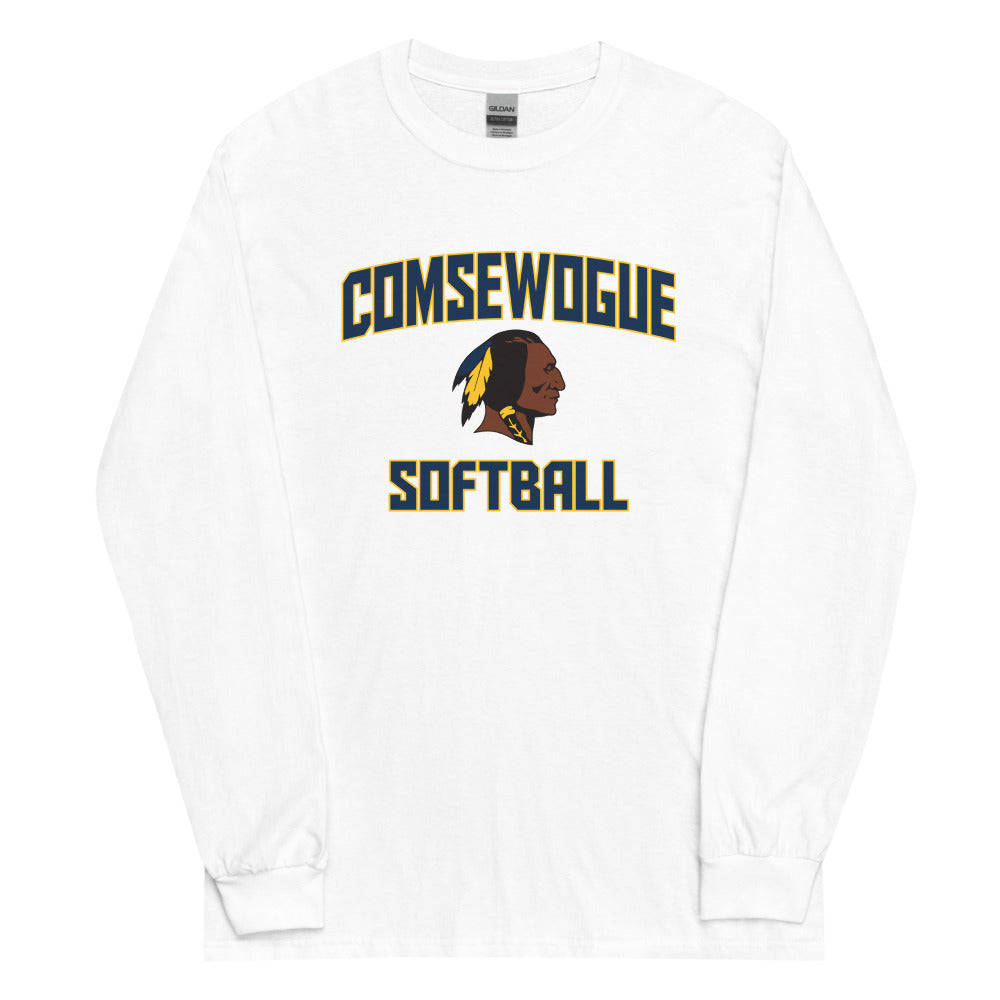 Comsewogue Softball White Men’s Long Sleeve Shirt
