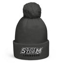Black Storm Pom pom beanie