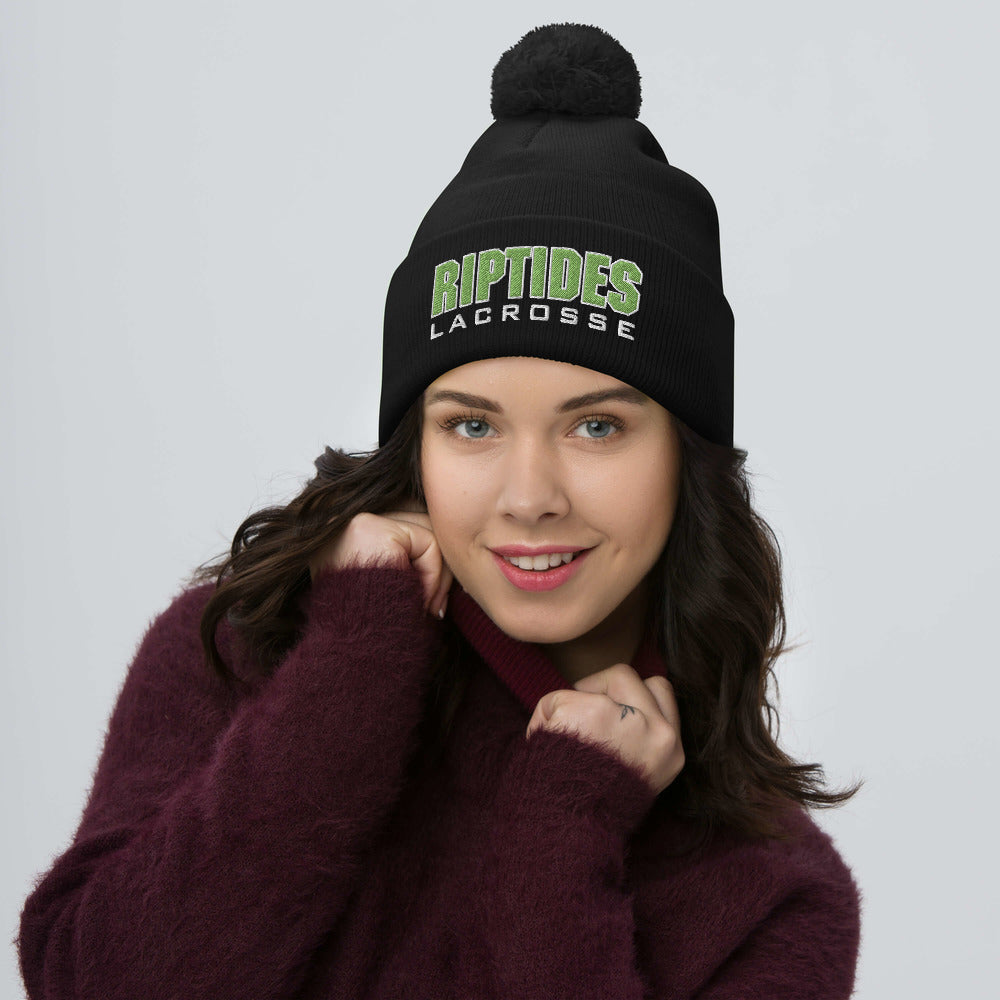 Margate Riptides Lacrosse Pom-Pom Beanie