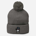 Gorro con pompón de urracas v2