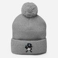 Gorro con pompón de urracas v2