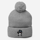 Gorro con pompón de urracas v2