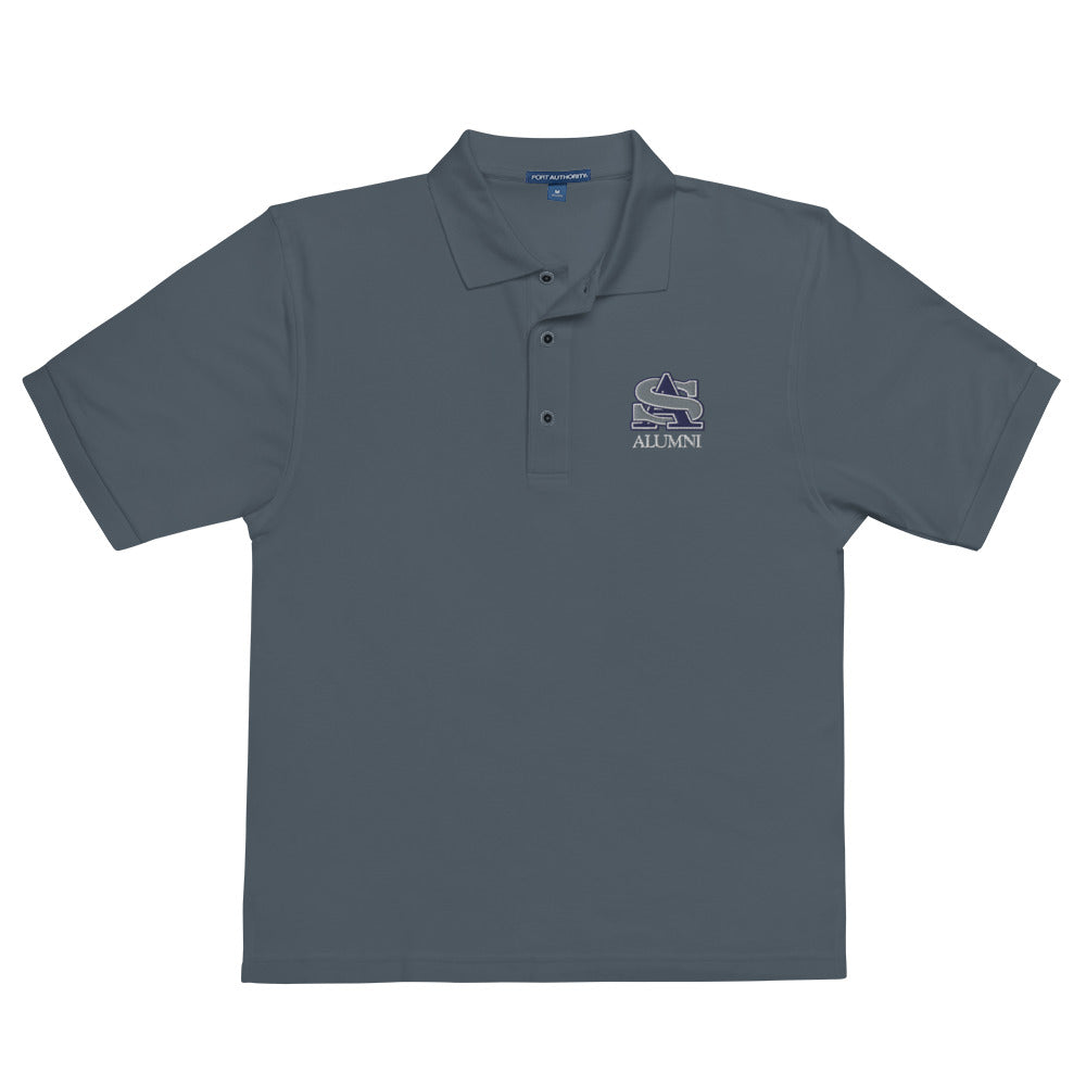 Hermits Alumni Men's Premium Polo- SA Dark grey