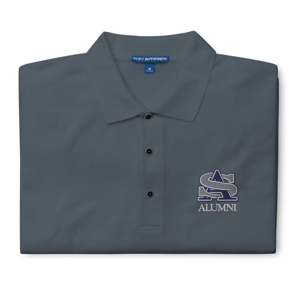 Hermits Alumni Men's Premium Polo- SA Dark grey