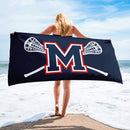 Toalla de playa para lacrosse de niñas de la escuela secundaria Mendham
