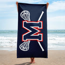 Toalla de playa para lacrosse de niñas de la escuela secundaria Mendham