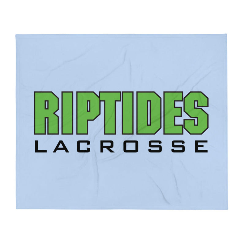 Margate Riptides Lacrosse Throw Blanket- Blue
