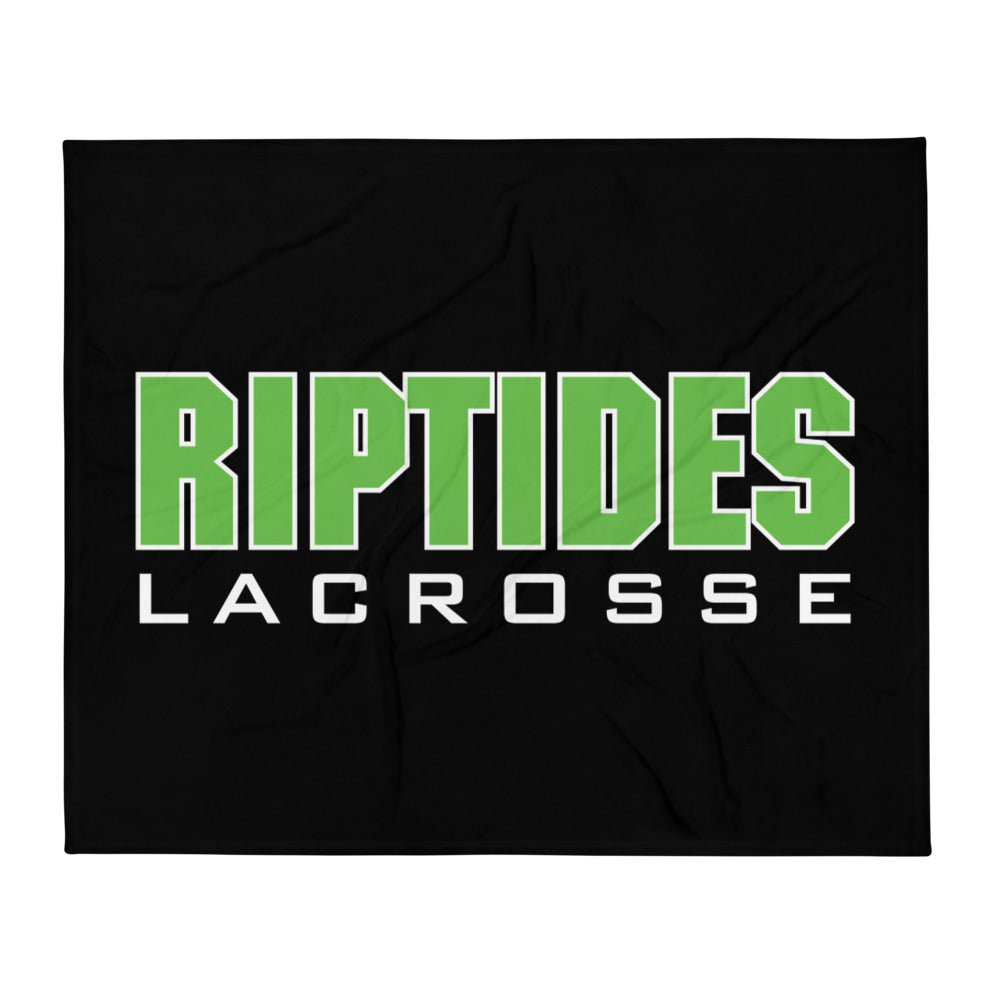 Margate Riptides Lacrosse Throw Blanket-Black