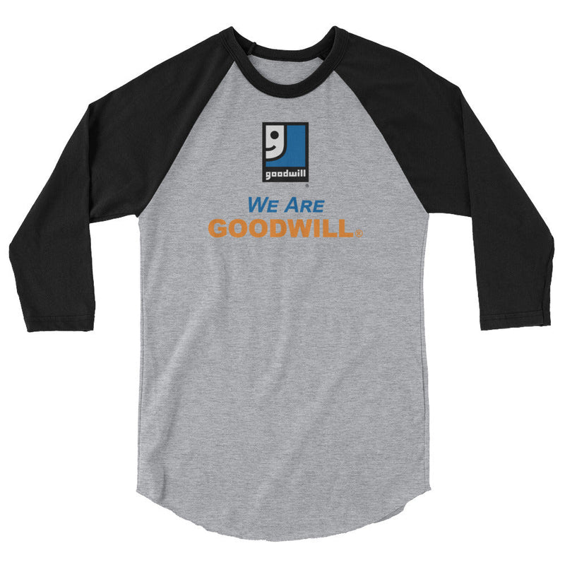 Goodwill of of NE IA Logo 2 3/4 sleeve raglan shirt
