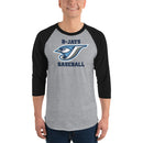 B-Jays Baseball 3/4 sleeve raglan shirt Logo 2