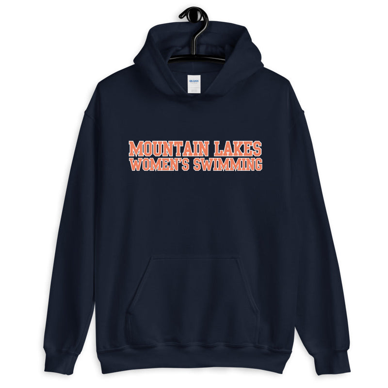 Mountain Lakes Womens Swimming Unisex Hoodie with Personalization
