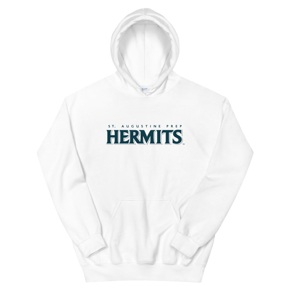 Hermits Alumni Unisex Hoodie-StAugPrep-Grey & White