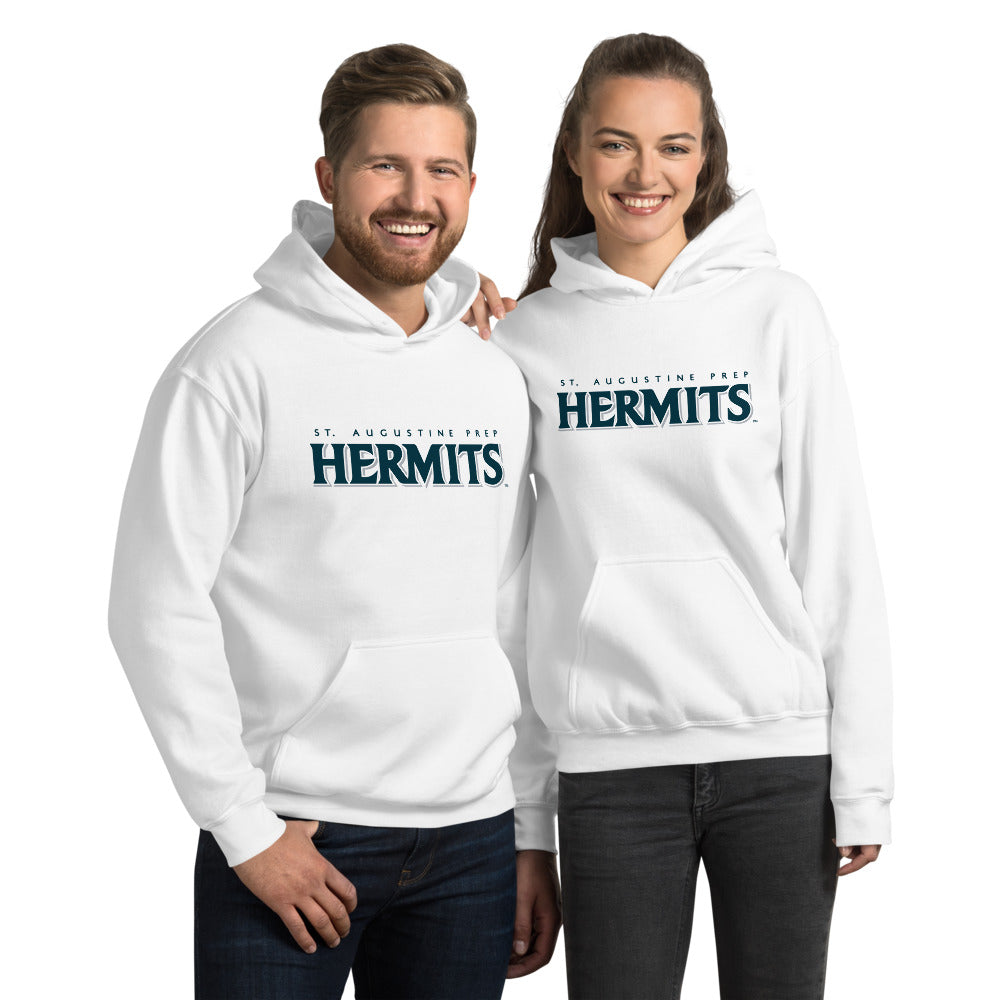 Hermits Alumni Unisex Hoodie-StAugPrep-Grey & White