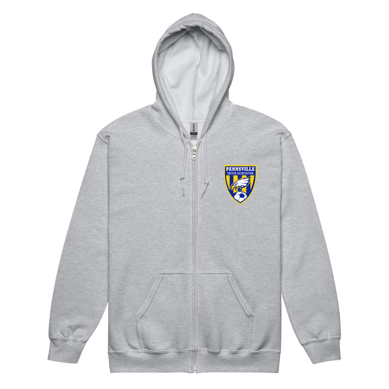 Pennsville Soccer Unisex heavy blend zip hoodie v2