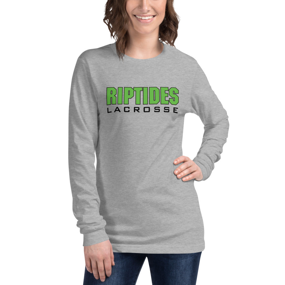 Margate Riptides Lacrosse Unisex Long Sleeve Tee-grey
