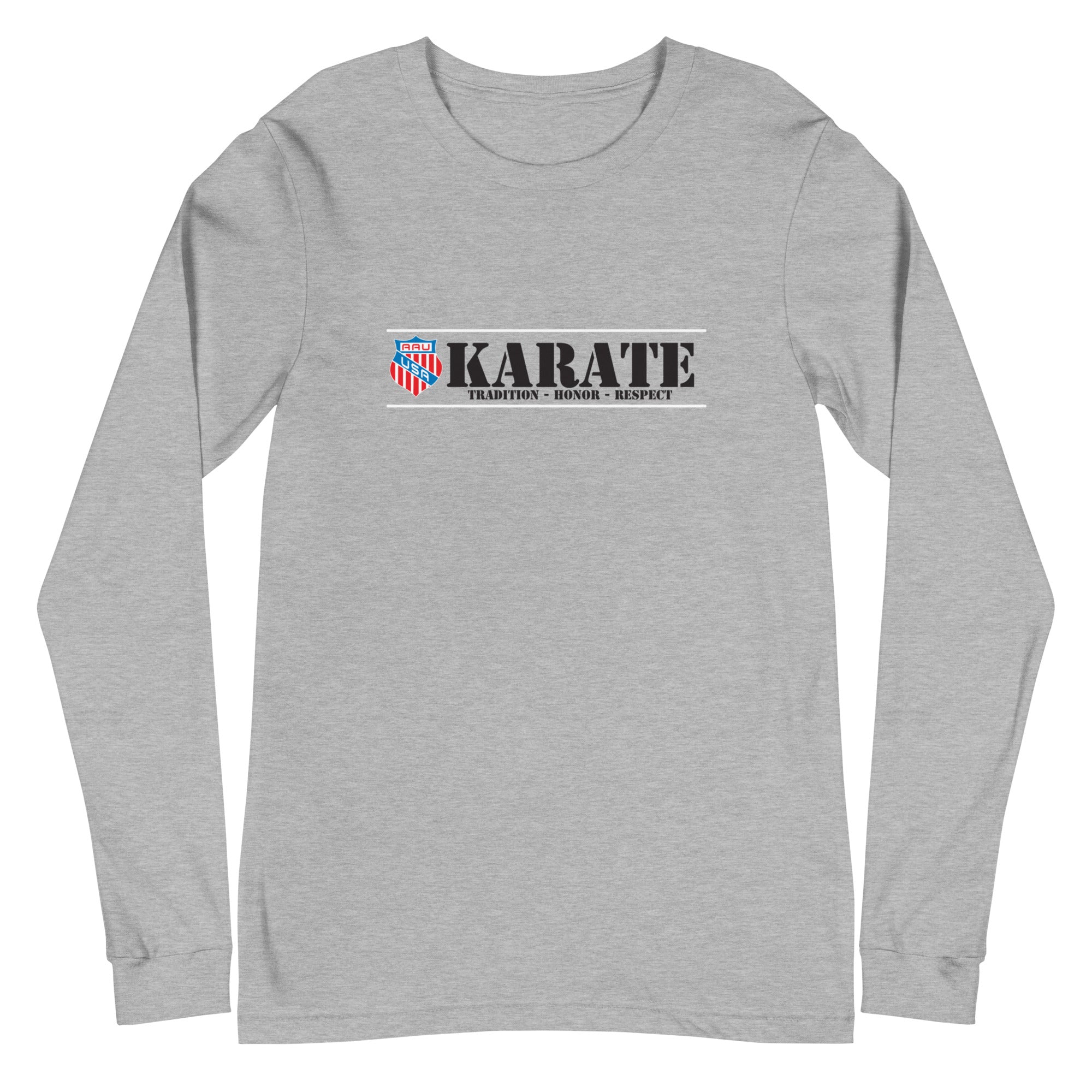 AAU Karate Unisex Long Sleeve Tee v1