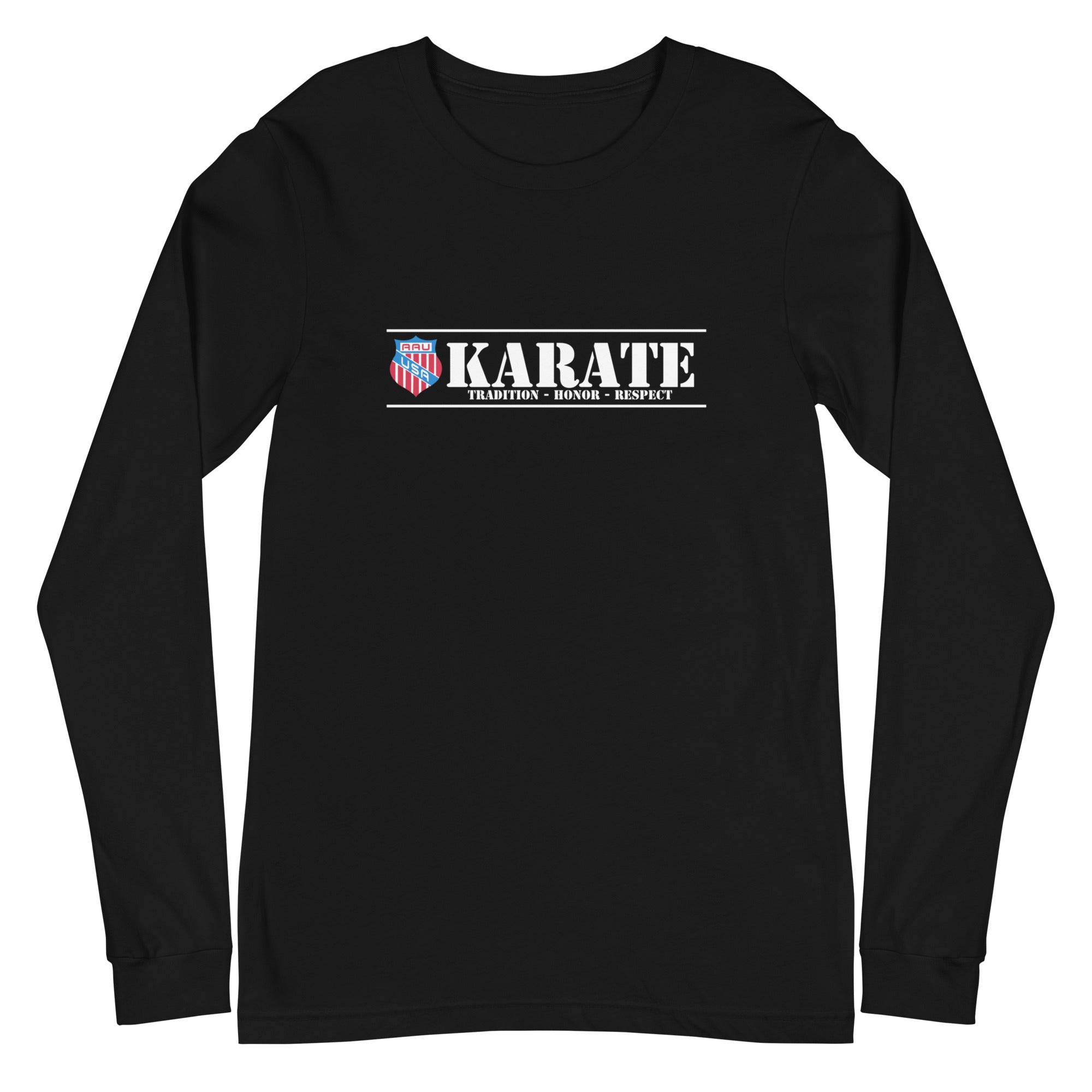 AAU Karate Unisex Long Sleeve Tee v1