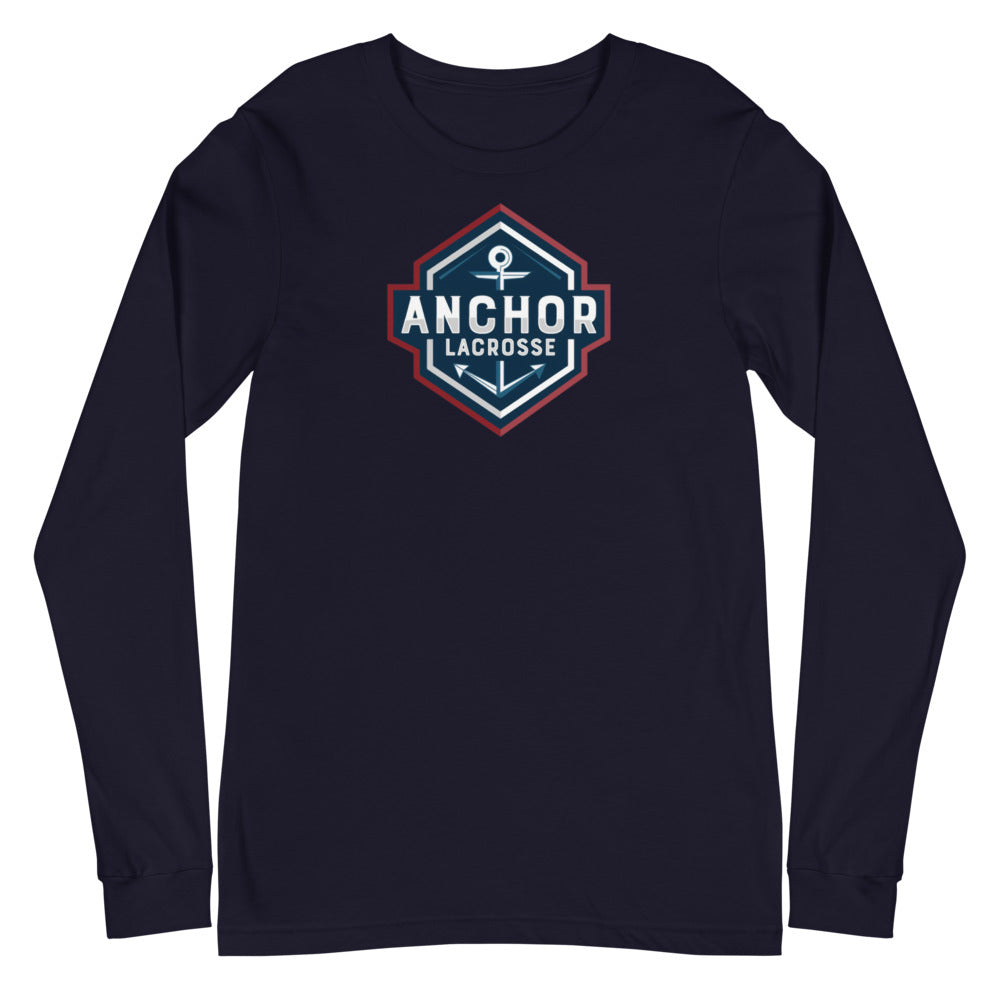 Camiseta de manga larga unisex de lacrosse de Anchor