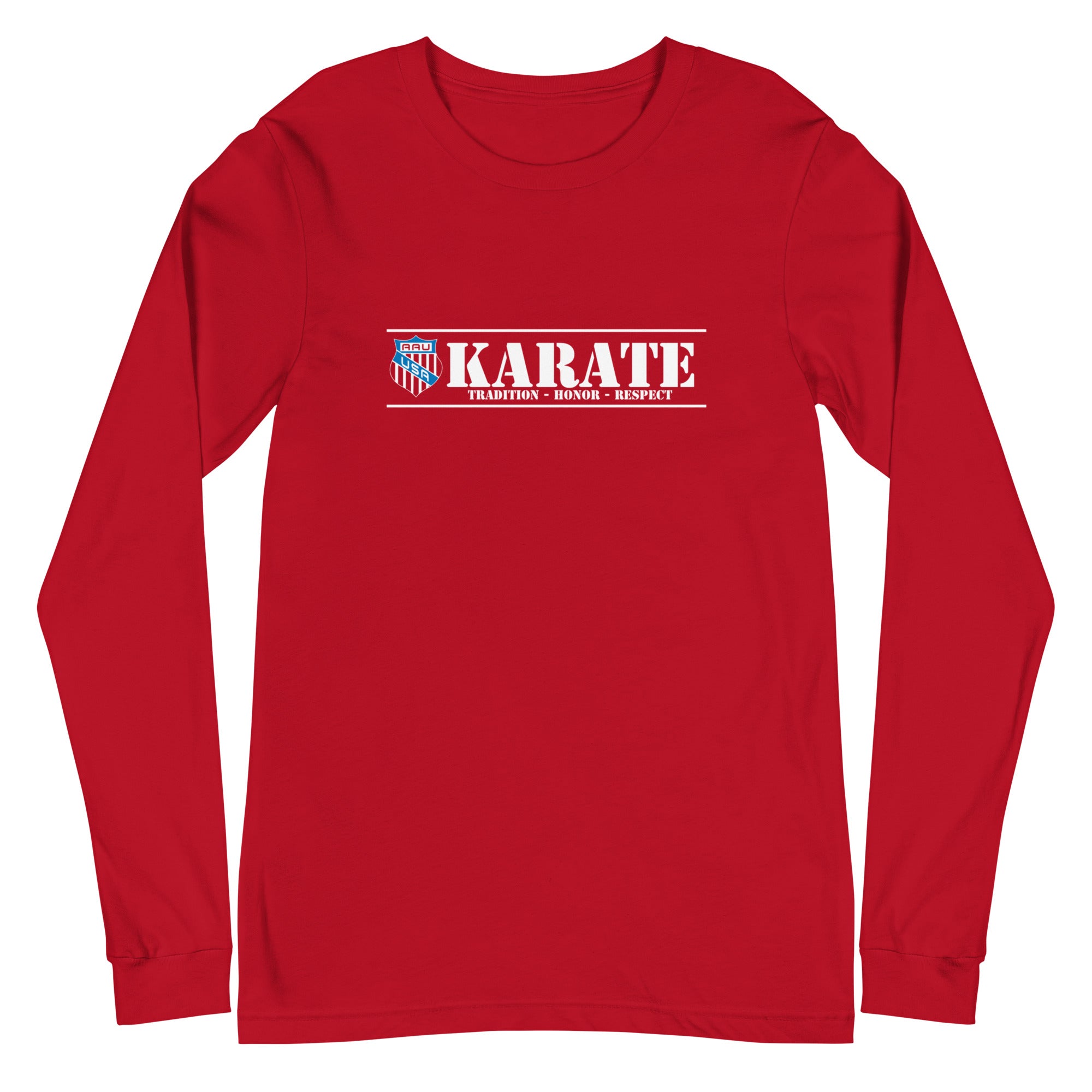 AAU Karate Unisex Long Sleeve Tee v1