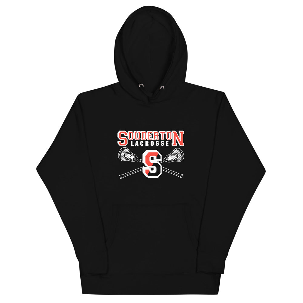 Sudadera unisex con capucha de lacrosse de Souderton