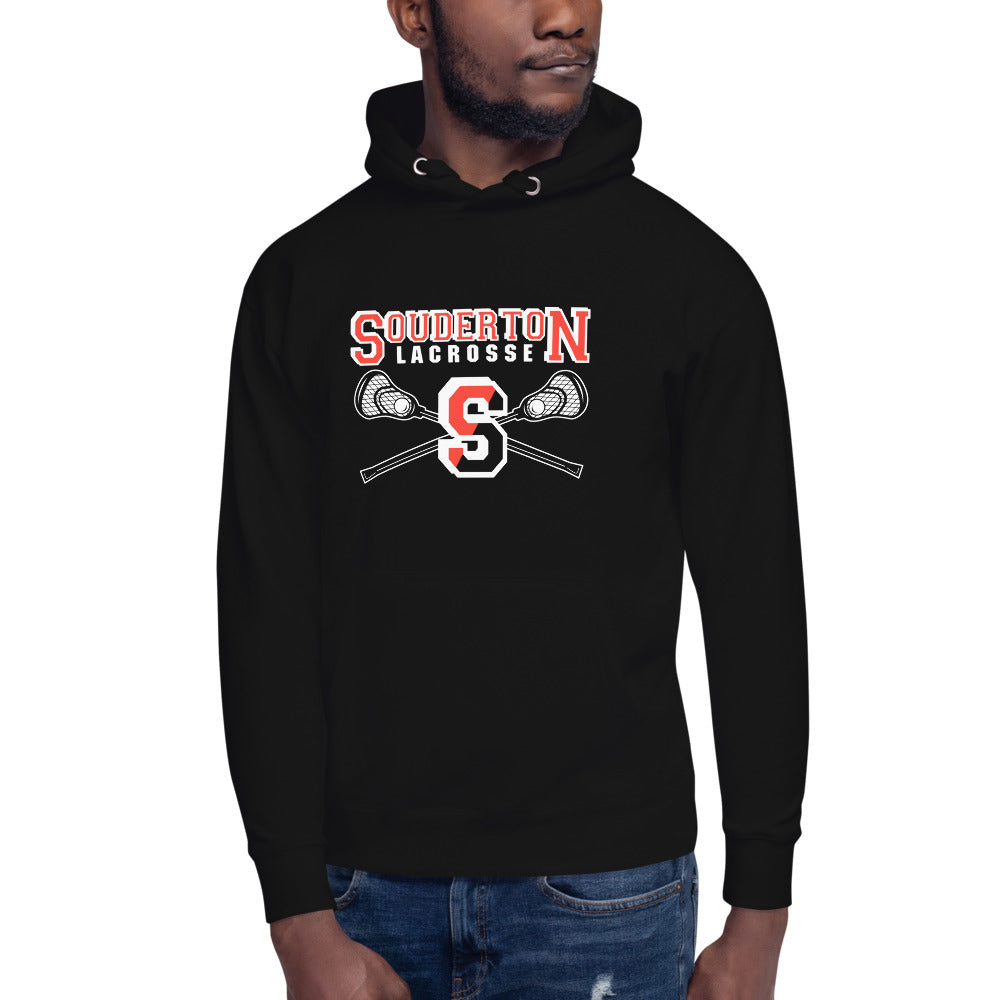 Sudadera unisex con capucha de lacrosse de Souderton