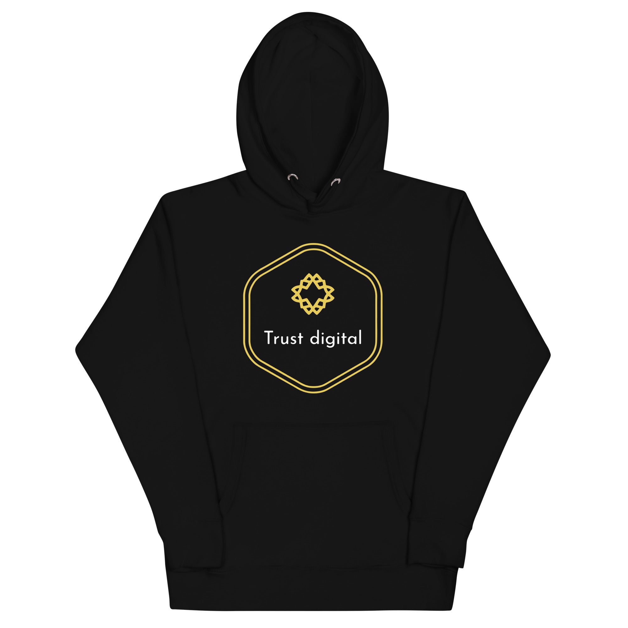 Sudadera unisex con capucha digital Trust