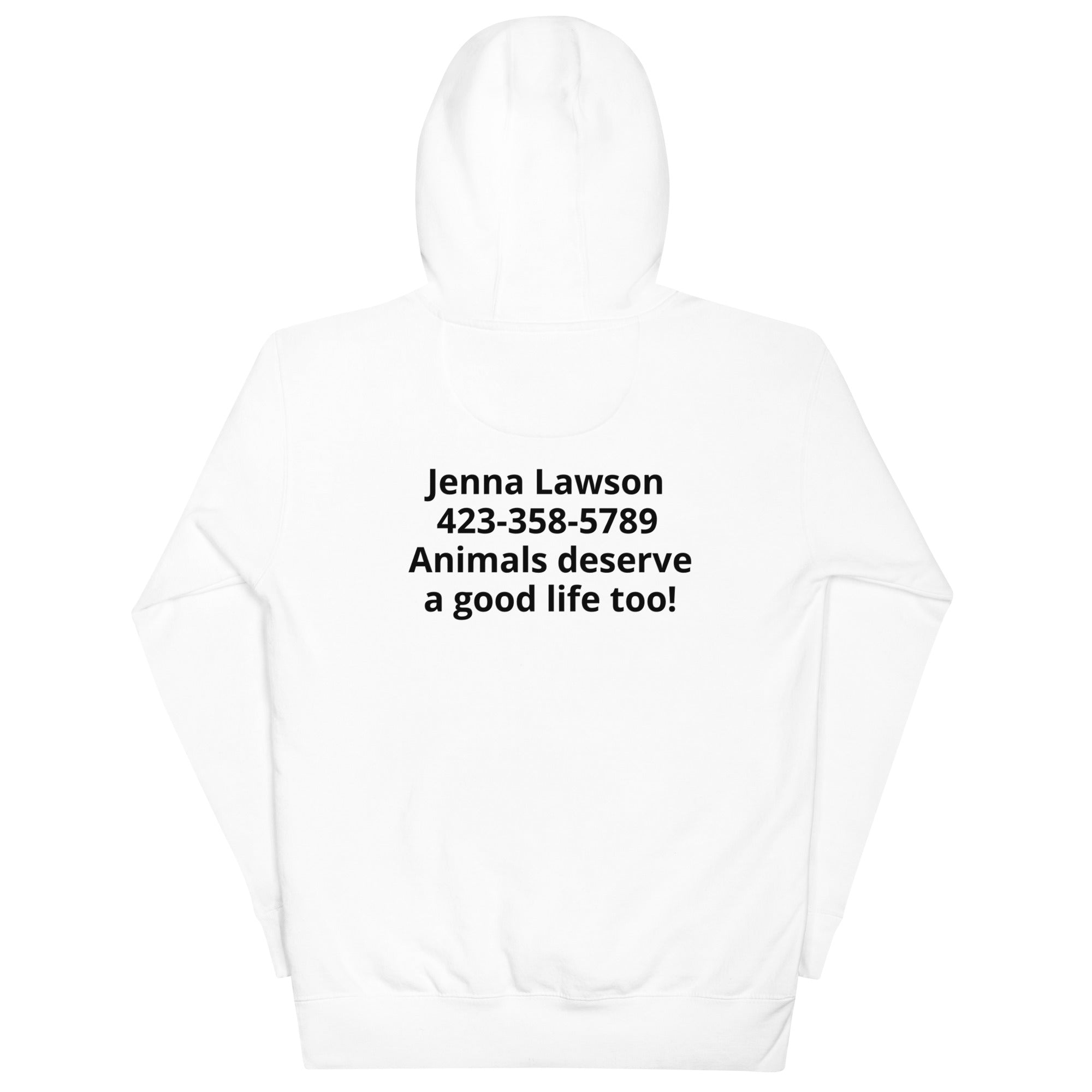 Dog Paws Unisex Hoodie (Back Print)
