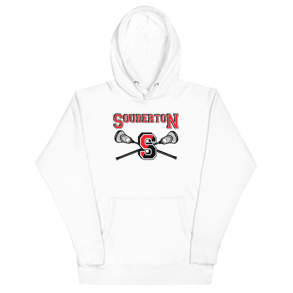 Sudadera unisex con capucha de lacrosse de Souderton
