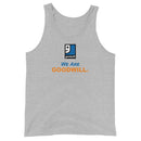Camiseta sin mangas unisex con el logotipo 2 de Goodwill of NE IA