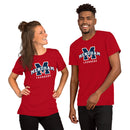 Camiseta unisex de manga corta de lacrosse para niñas de la escuela secundaria Mendham