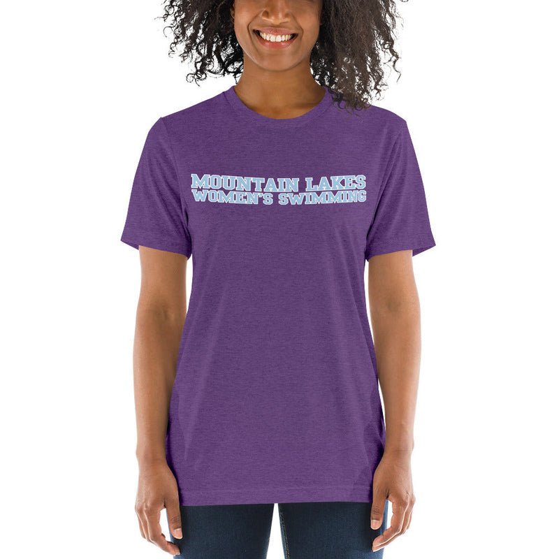 Mountain Lakes Womens Swimming Short sleeve t-shirt-purple